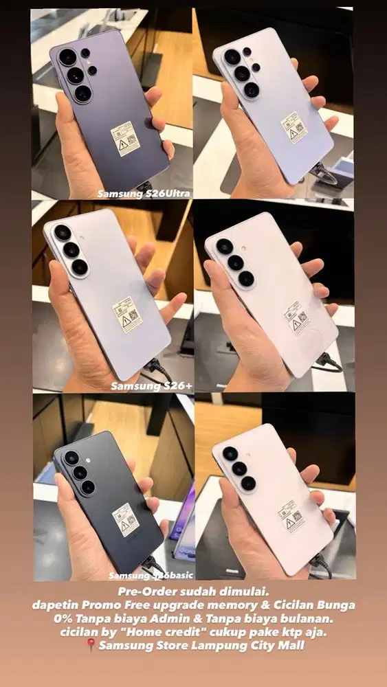 PRE ORDER S26Series PROMO FREE UPGRADE MEMORY BISA CICILAN BUNGA 0%