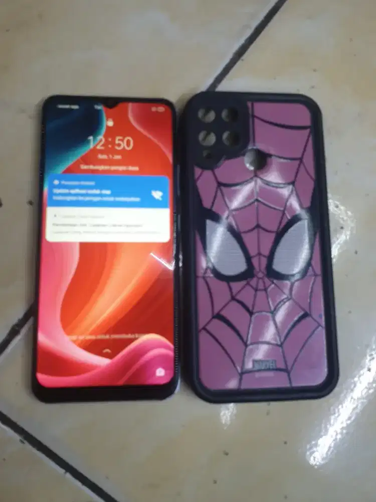 Realme c15 ram 4/64 lmyn mukus hp+casan 33watt