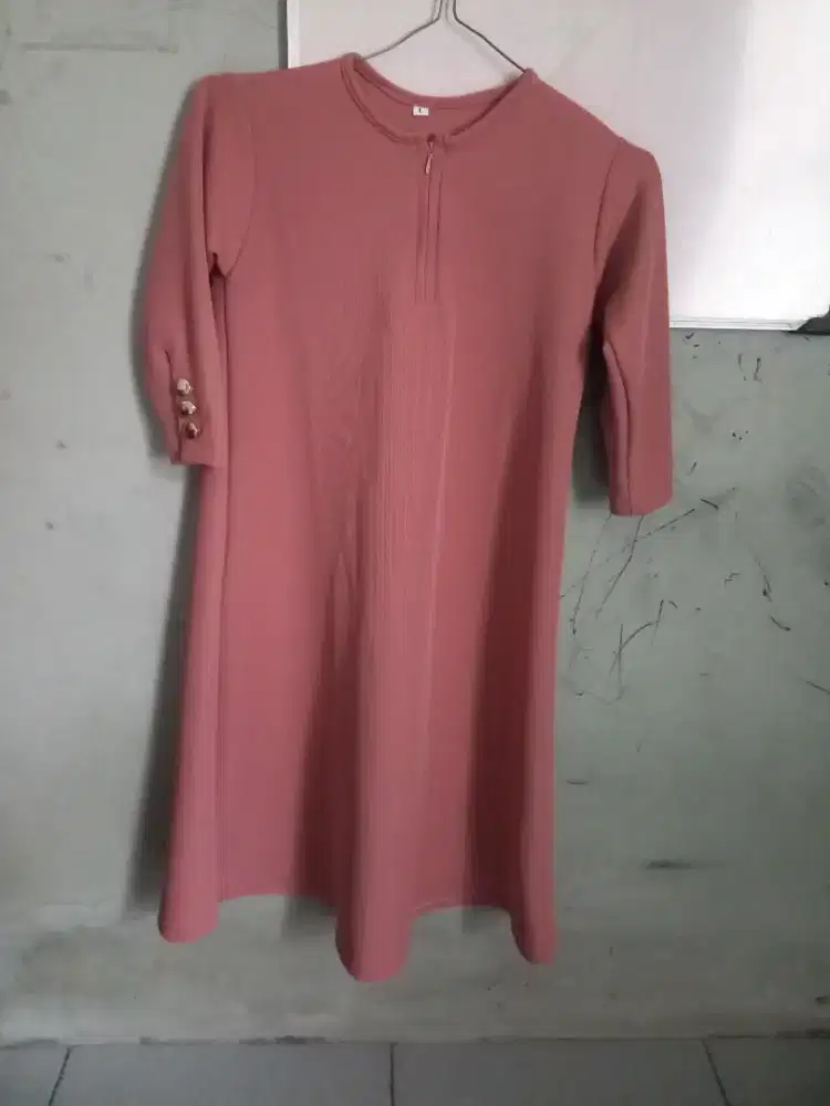 Gamis anak bahan knit