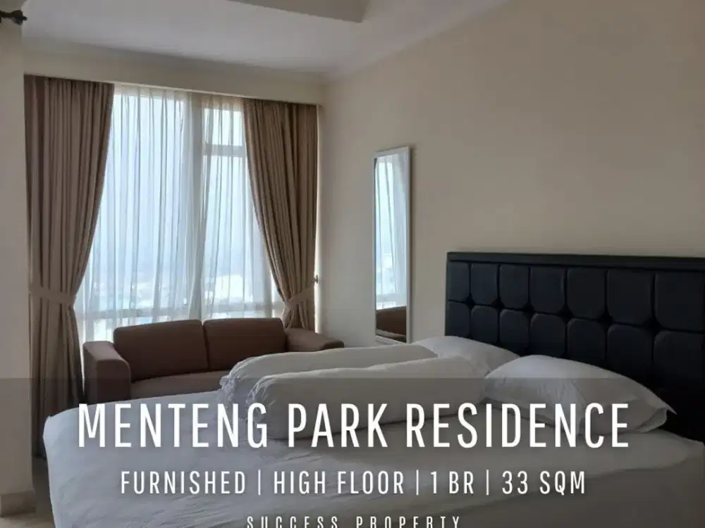 For Rent! Menteng Park Apartment Tower Saphire 1BR High Floor Fully Furnished with Menteng View