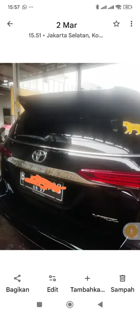 Dijual Toyota Fortuner tangan pertama vrz dari baru