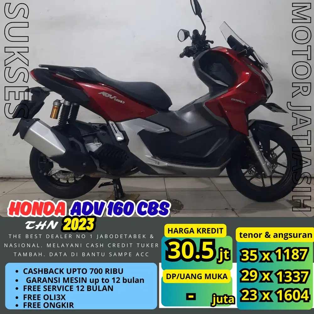 PROMO SUKSES MOTOR ANGSURAN TERMURAH HONDA ADV 160CBS 2023 SYRT KTP&KK
