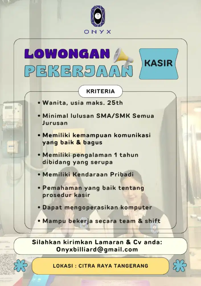 Loker kasir & kitchen, SEGERA!!!
