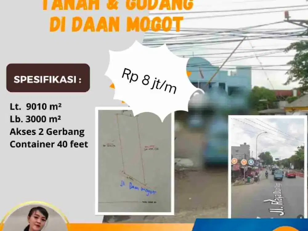 Jual Tanah Dan Gudang Di Daan Mogot Tangerang