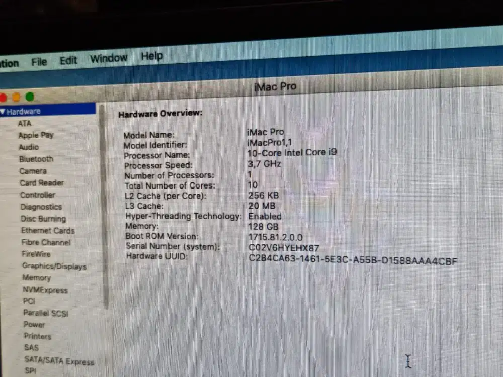 iMac 27 inch Late 2017 8GB 1600 MHz DDR3