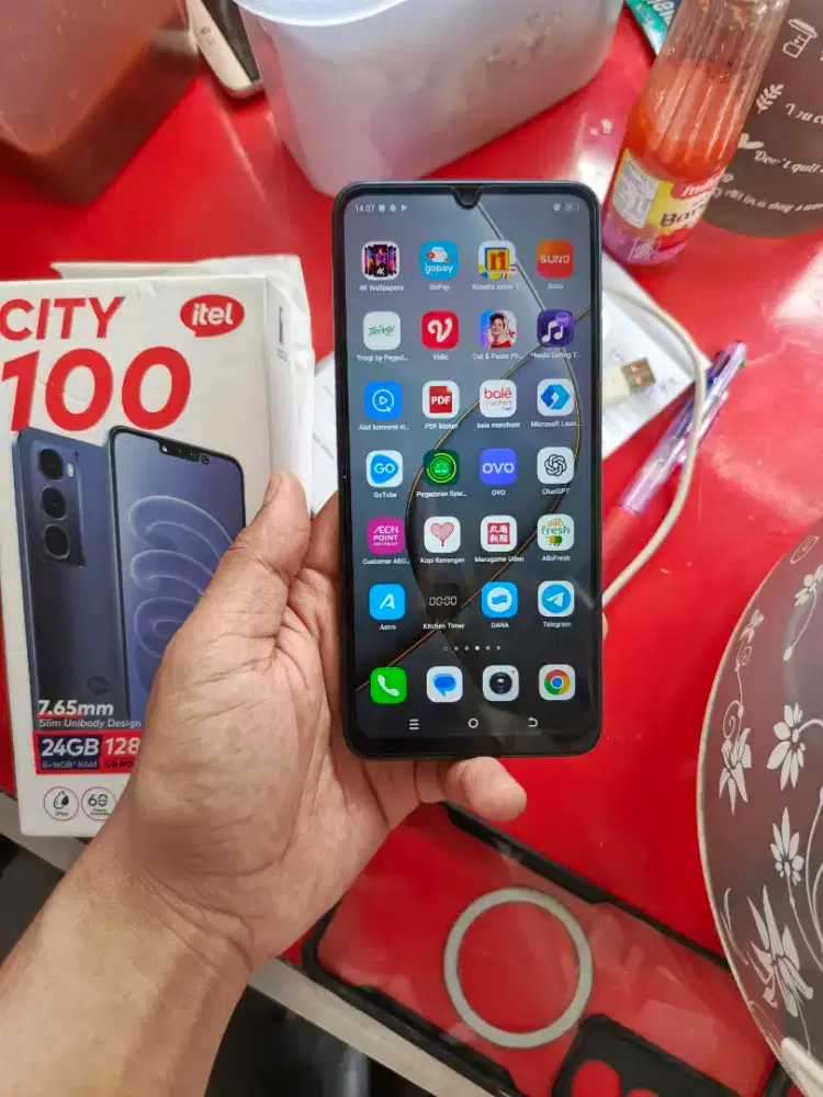 Itel city 100 ram 8/128gb fullset