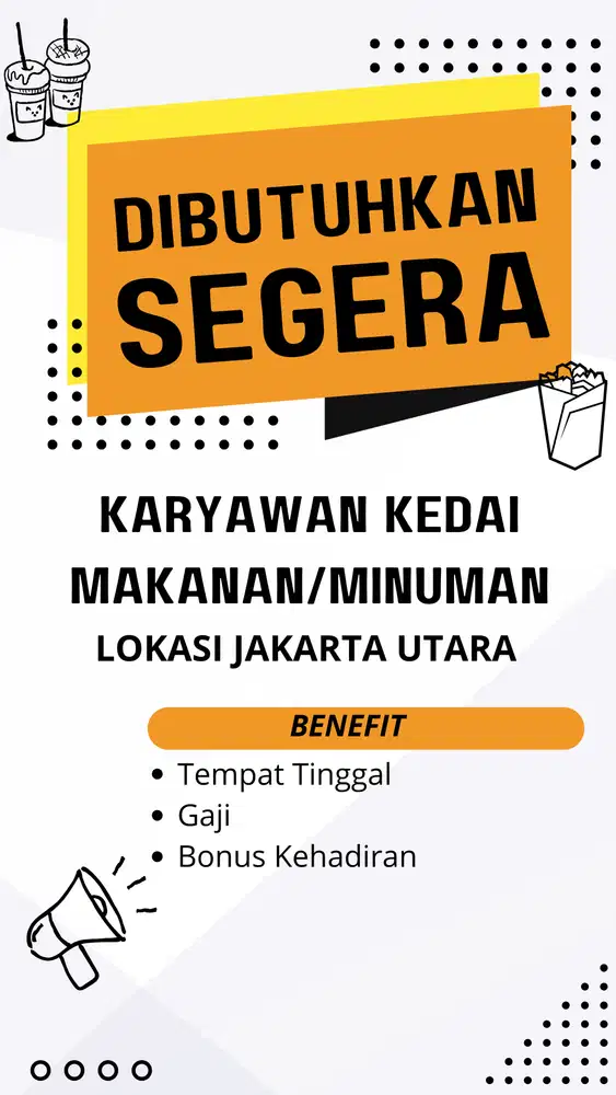 KARYAWAN KEDAI MINUMAN/MAKANAN