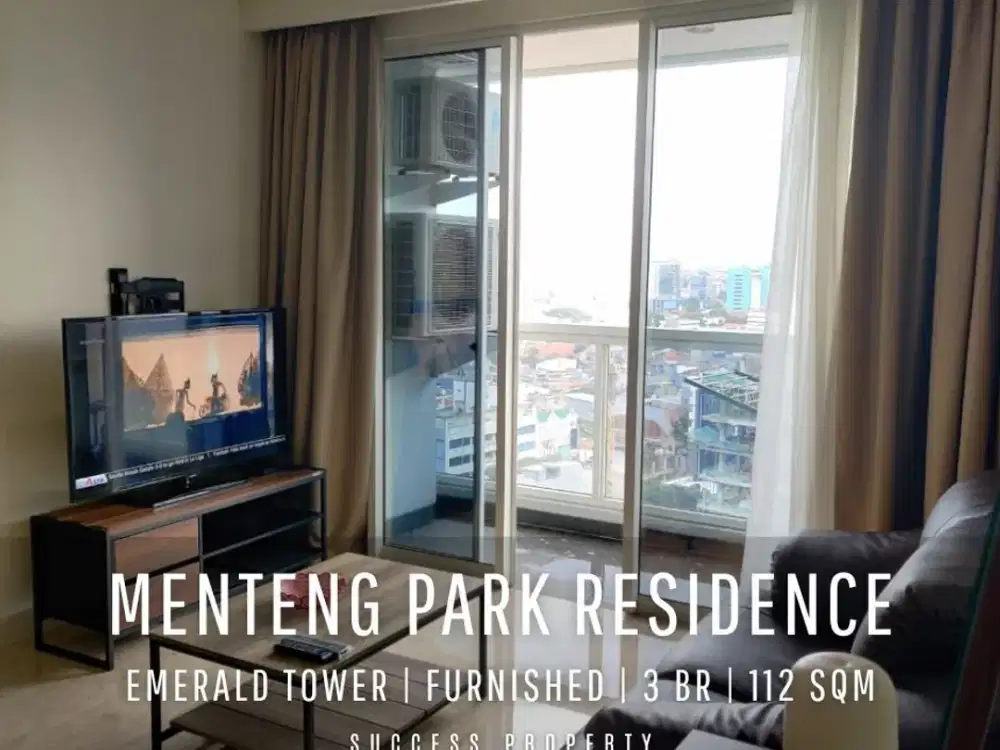For Sell & Rent! Menteng Park Tower Emerald 3 BR Middle Floor Fully Furnished with Menteng View