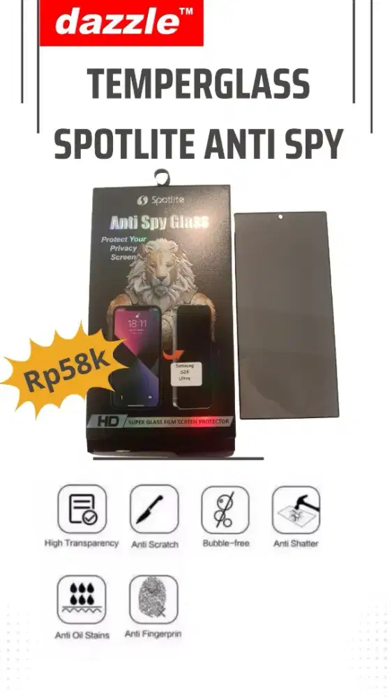 Temperglass spotlite anti spy