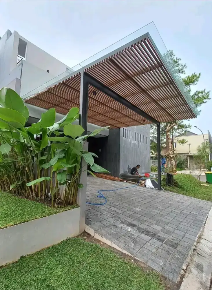 Kanopi Solarflate + kisi-kisi