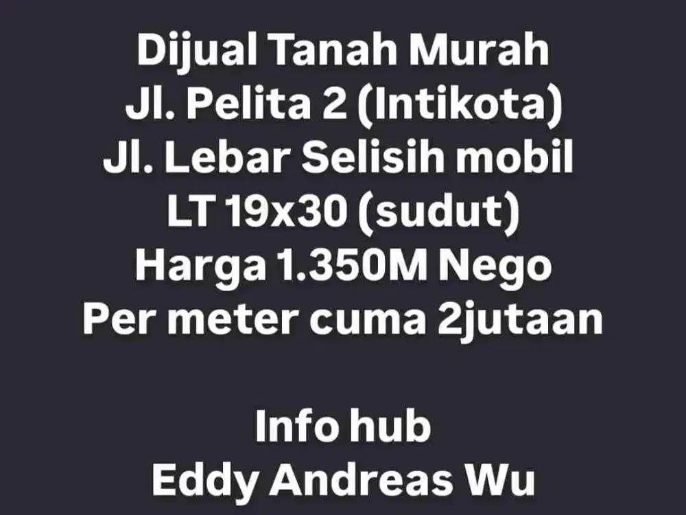 Dijual Tanah Murah Medan