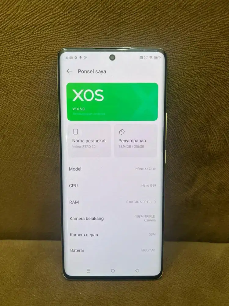 Infinix Zero 30 4G 8/256 Mulus Fullset