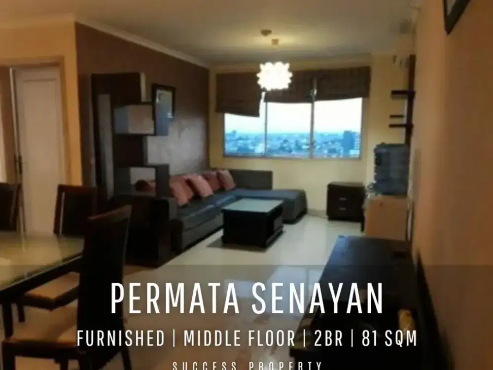 For Sell!  Permata Senayan Apartment Middle Floor 2BR Fully Furnished with Pool View