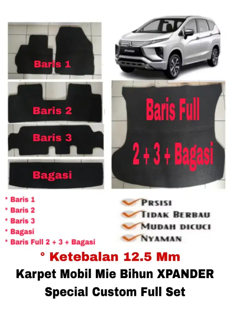Karpet Mobil Mie Bihun XPANDER Special Custom Full Set