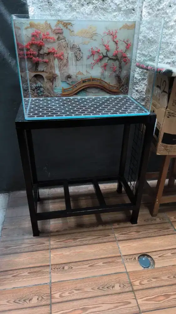 Set Aquarium Kaca Bending + Box Filter