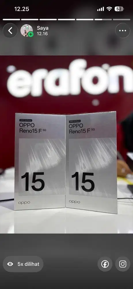 Oppo Reno 15f erafone tataan