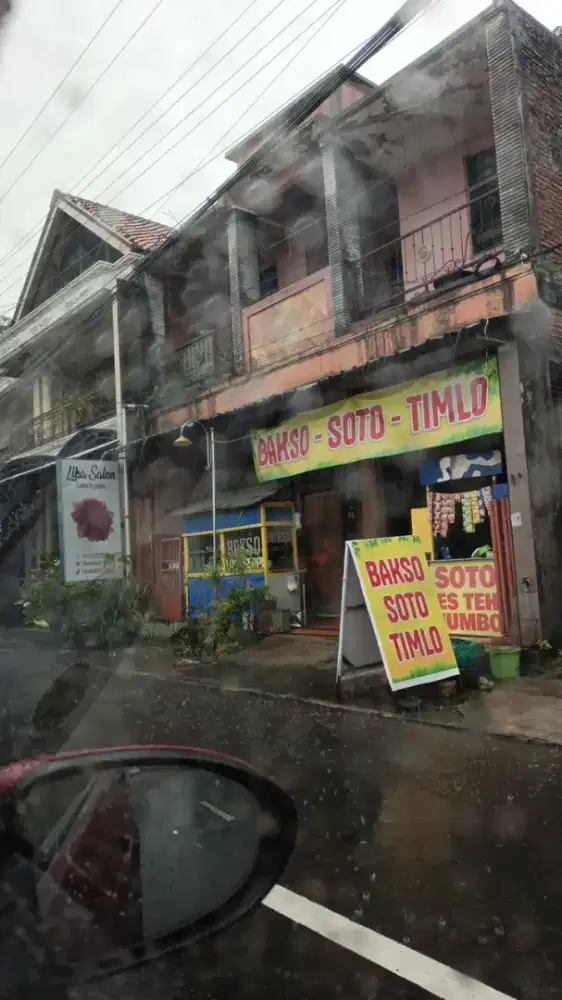 Bikin segitiga banner kayu jagrak promosi kuliner soto & bakso