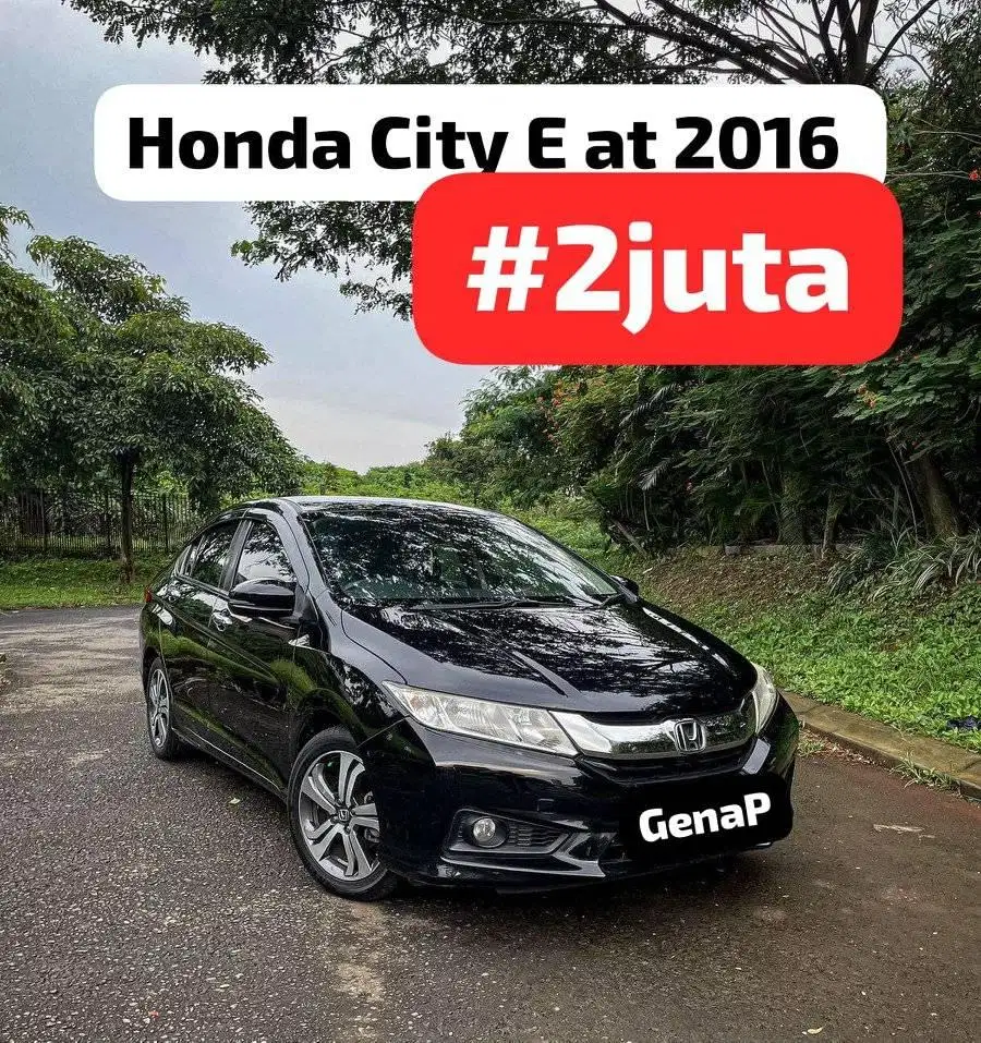 Honda City E at 2016 hitam #2juta