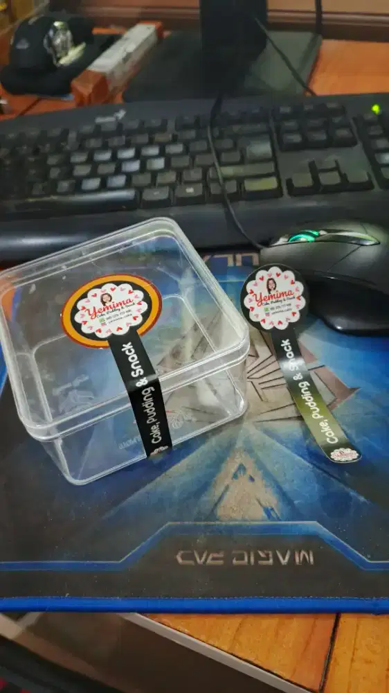 Sticker label toples parcel lebaran stiker kemasan makanan snack & kue