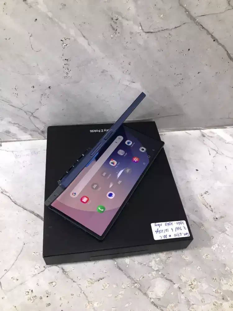 Di jual HP SAMSUNG GALAXY Z FOLD 6 warna NAVY blue RAM 12GB ROM 256GB