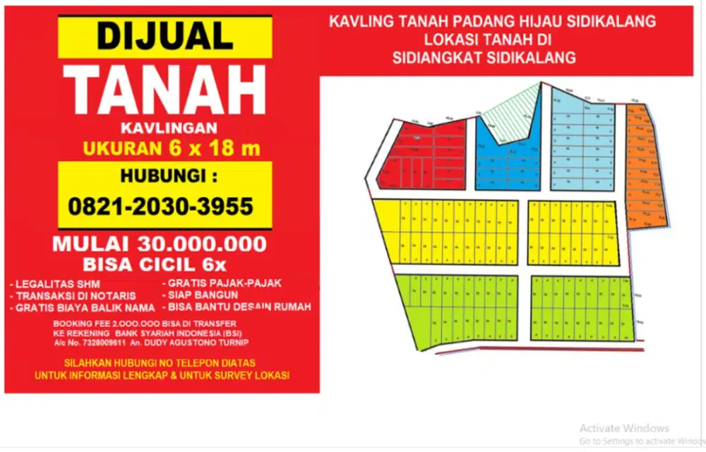 DIJUAL TANAH KAVING PADANG HIJAU SIDIKALANG