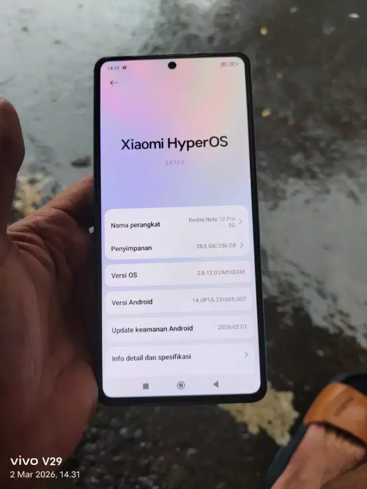 di jual hp redmi note 12pro 5g