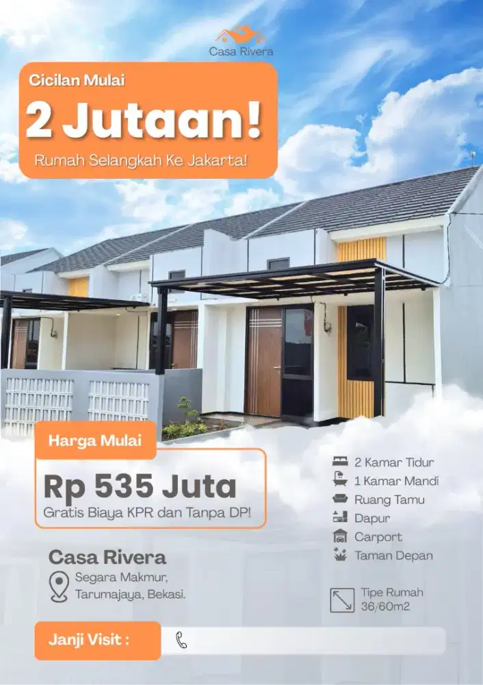 Rumah Nempel Jakarta Cukup Modal 2 Juta All In