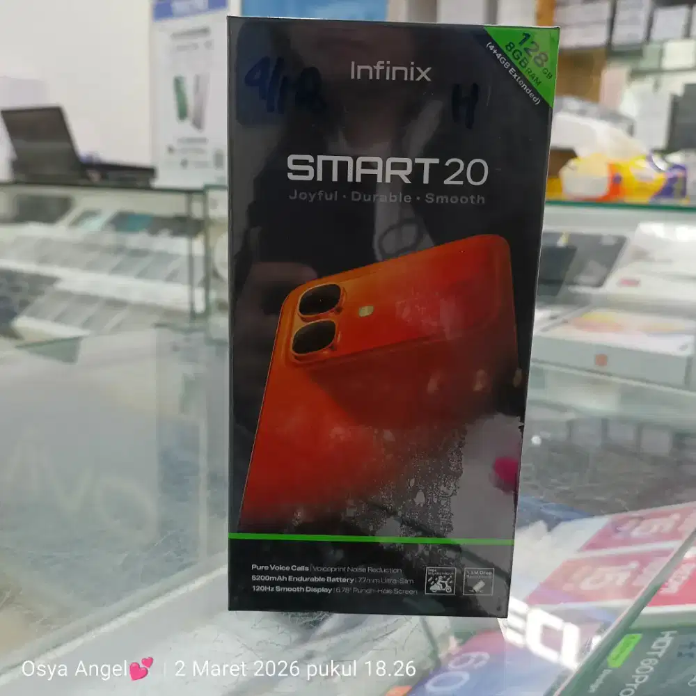 Infinix smart 20 4/128 garansi resmi 12 bulan segel original
