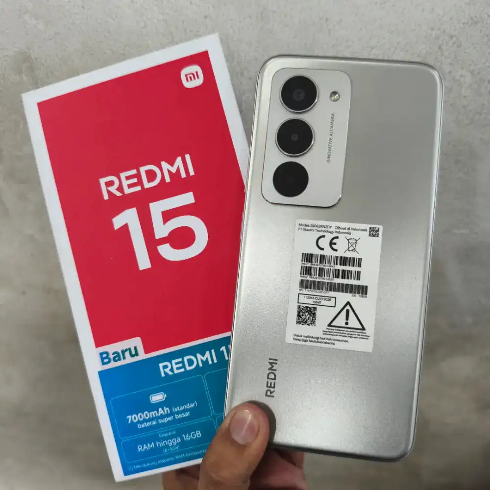 Redmi 15 8+8/128gb fullset ori like new kelengkapan belum pake Garansi