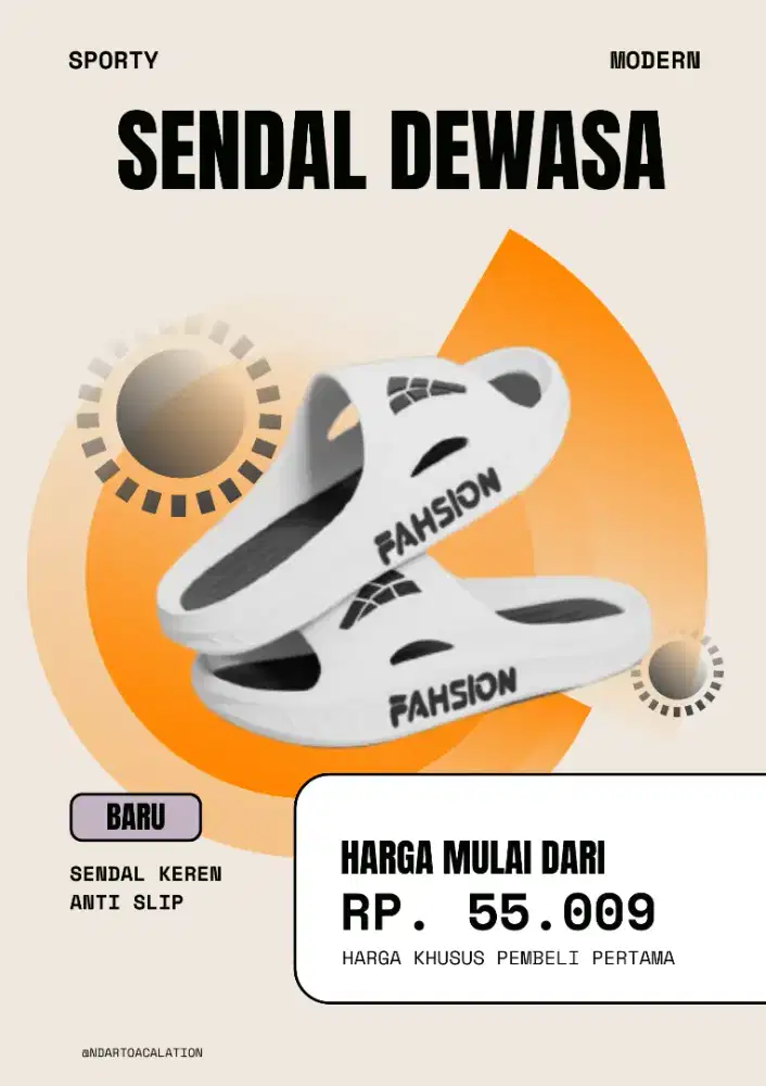Sendal slop untuk pria wanita