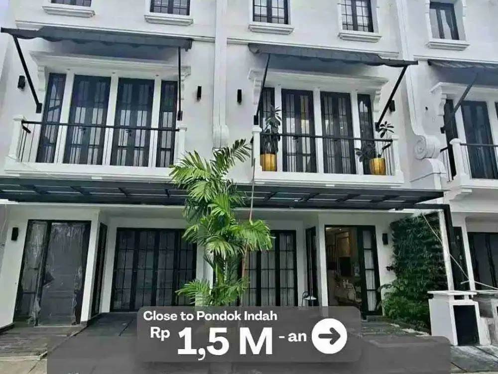 HUNIAN 3 LANTAI CLASSIC MODERN STRATEGIS PINGGIR JALAN CIPUTAT TIMUR