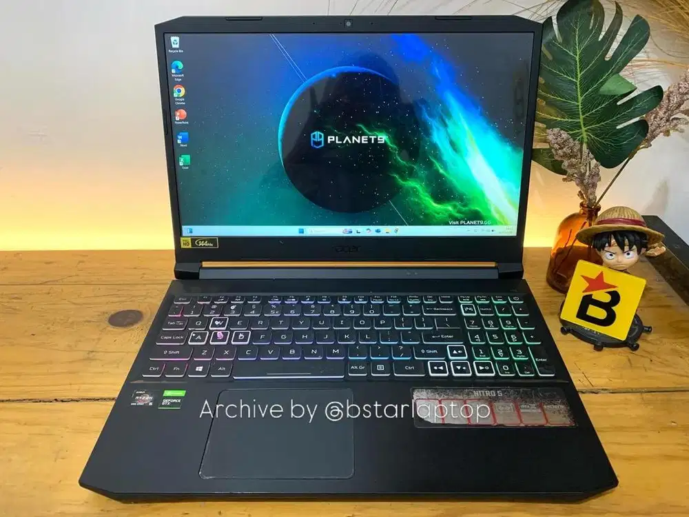 Acer Nitro 5 Ryzen 5 5600H RAM 8 Dual BGA GTX 1650 4GB Siap Kerja