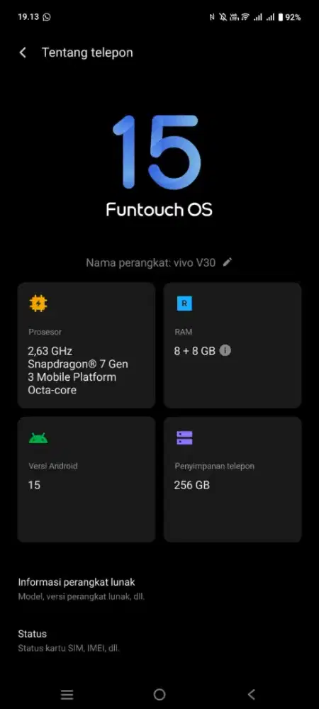 Vivo v30 ram 8/256