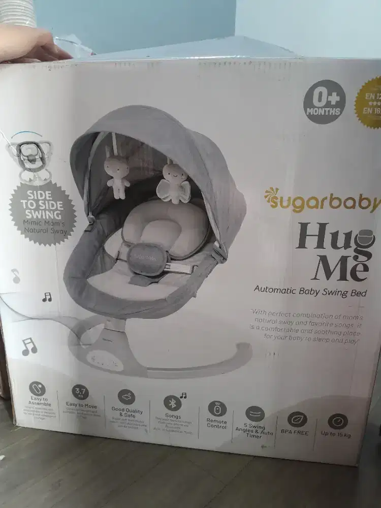 Ayunan otomatis baru pakai 1x bouncer swing bed merek sugarbaby XL