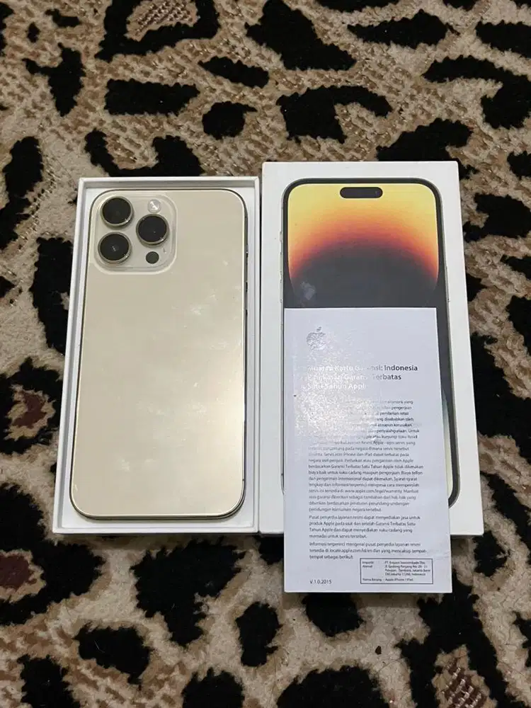iphone 14pm 256GB RESMI IBOX warna Gold
