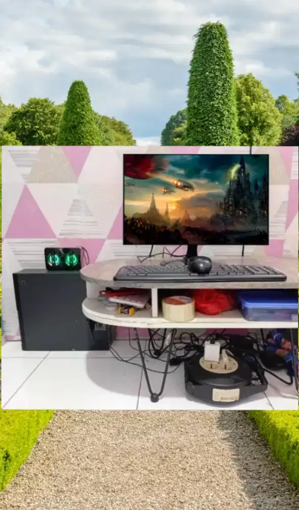 PC GAMING DESIGN + LCD + RAM 8 GB + VGA 1 GB + HD 500 GB + GAMES APP