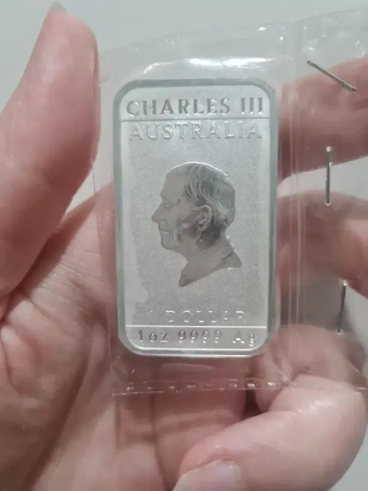 Perak batang Silver murni Perth Mint