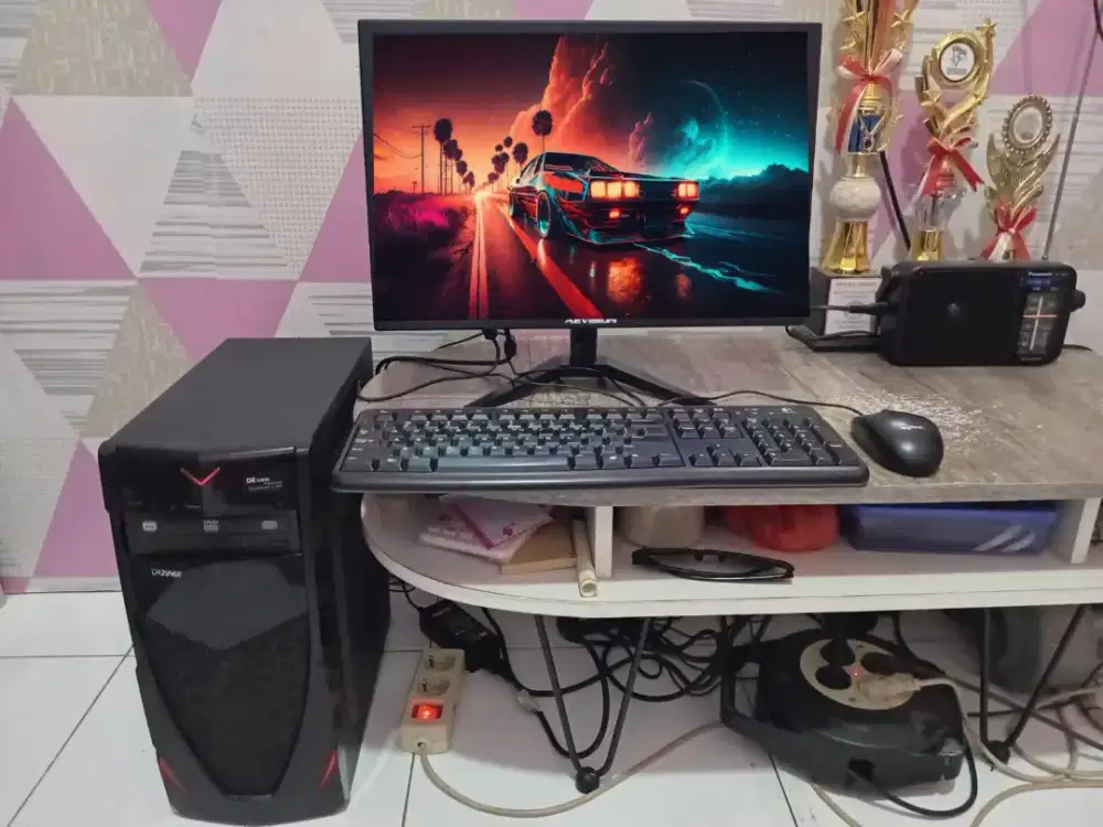 PC GAMING DESIGN + LCD 16 + RAM 8 GB + HD 500 GB + GAMES FILM APP