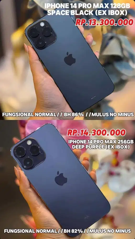 Iohone 14 pm 256gb second resmi