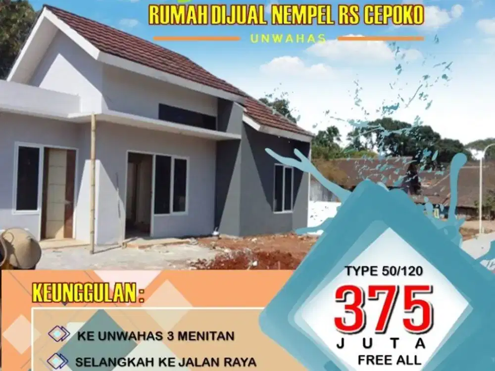 Rumah siap huni  2 menit dari RS Cepoko gunungpati