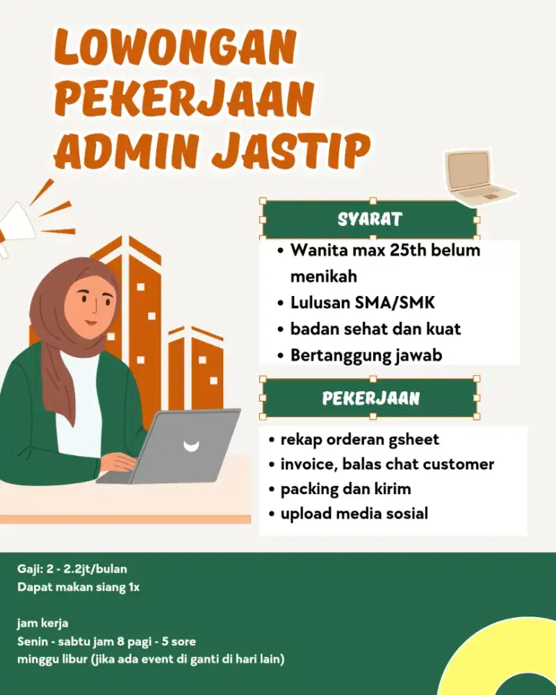 Lowongan admin packing onlineshop