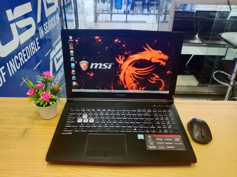 LAPTOP GAMING MSI GE62 -6QC CORE i7 RAM 16GB SSD 256GB +HDD 1000GB
