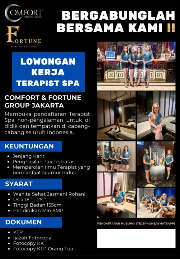 Lowongan kerja therapist di spa