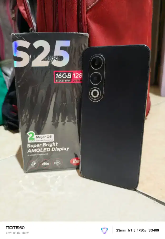 Itel S25 16/128Gb pemakaian singkay