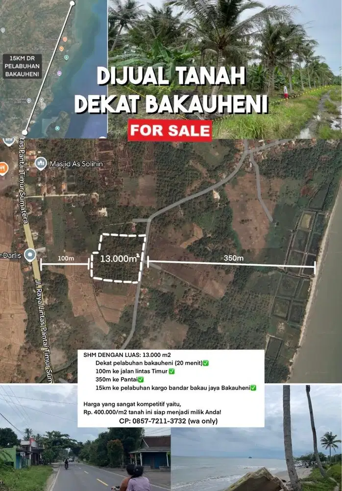 Dijual Tanah Dekat Bakauheni Desa Legundi