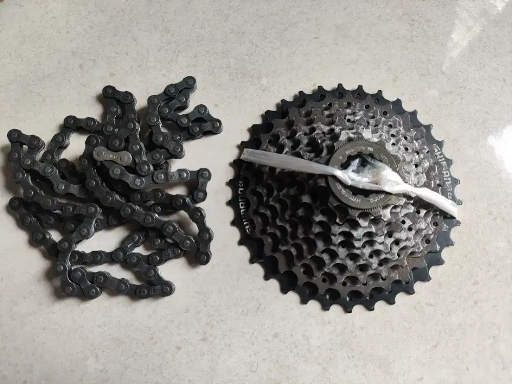 Sprocket shimano 9speed hg20 11 34T bonus rantai