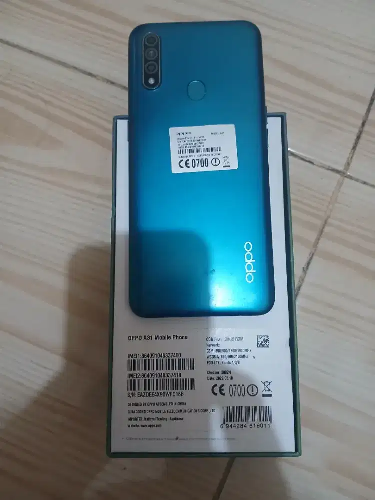 Jual oppo A31 6/128 kumplit