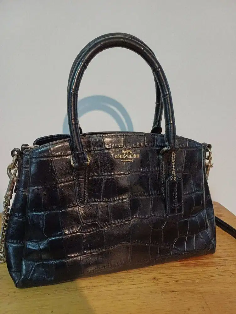 Coach black leather crocodile embossed - Nego