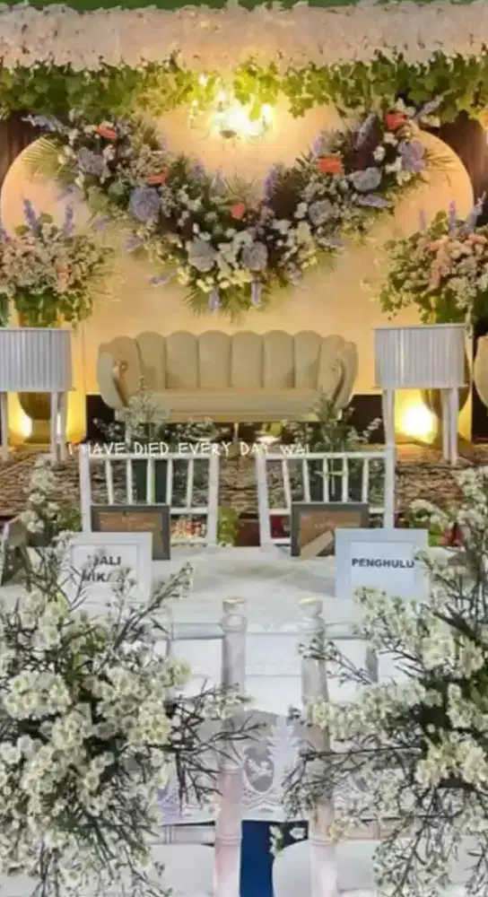 JUAL RUGI ALAT DEKORASI WEDDING KOMPLIT SET KONDISI BAGUS DAN RAPI