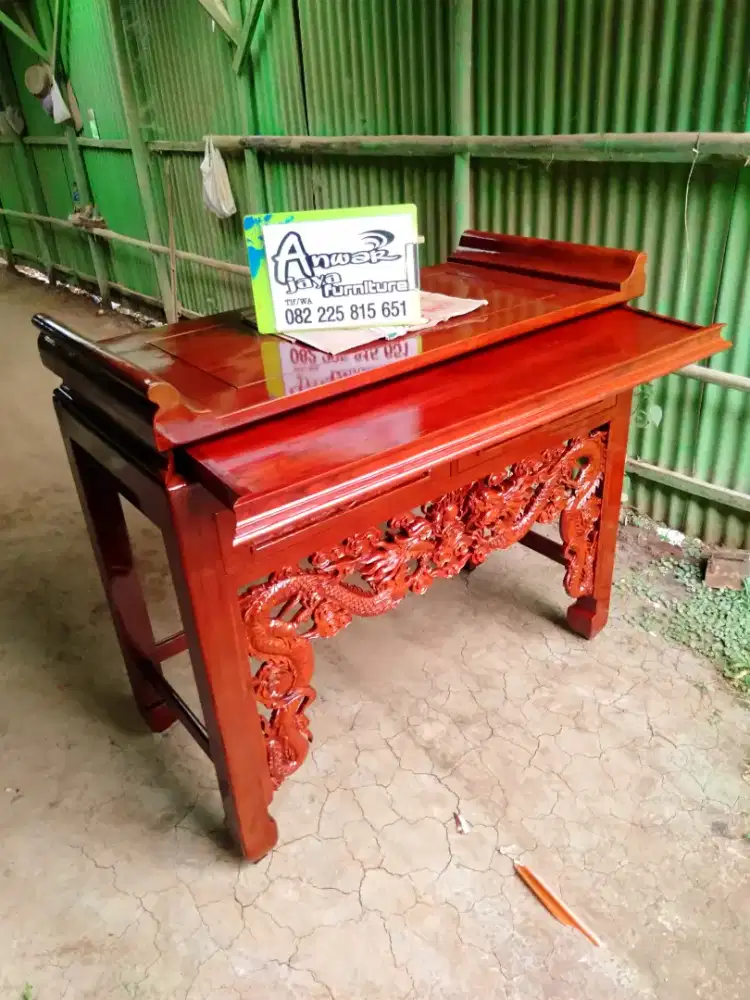 Meja altar China ukir full kayu jati
